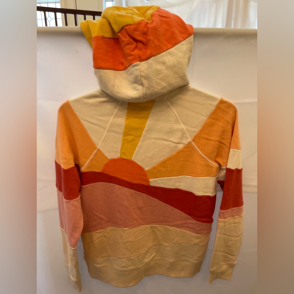 Faherty Sunset Hoodie XS Colorblock Baja Style Sweatshirt - Picture 3 of 11